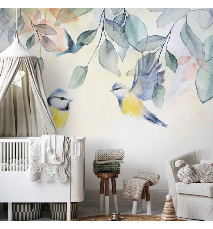 Fotobehang - Colorful Titmouse