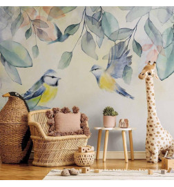 Fotobehang - Colorful Titmouse