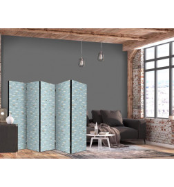 Room Divider - Illustration - Yellow-Blue Airplanes Against a Blue Sky