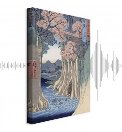 Glezna - Utagawa Hiroshige – The monkey bridge in the Kai province