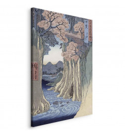 Tablou - Utagawa Hiroshige – The monkey bridge in the Kai province