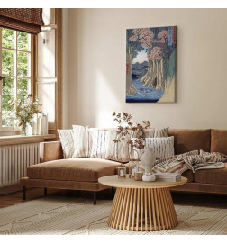 Tablou - Utagawa Hiroshige – The monkey bridge in the Kai province