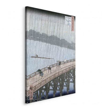Paveikslas - Utagawa Hiroshige – Sudden Shower over Shin-Ohashi Bridge and Atake