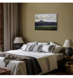 Schilderij - Caspar David Friedrich – Mountain Landscape in Bohemia