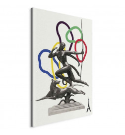 Quadro - Woman With Dog - Illustration