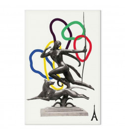 Tablou - Woman With Dog - Illustration