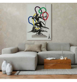 Canvas Print - Woman With Dog - Illustration