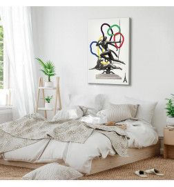 Canvas Print - Woman With Dog - Illustration