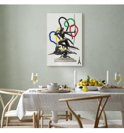 Canvas Print - Woman With Dog - Illustration