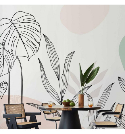 Fototapeet - Leaves in Pastels