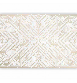 Fototapete - Geometric Pattern Shades of Gold and Marble Stone