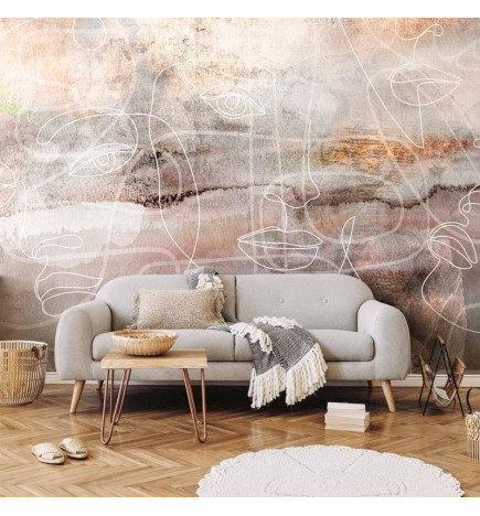 Wall Mural - Penetrating Faces