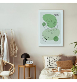 Canvas Print - Green Aesthetics of Monstera (1 Part) Vertical