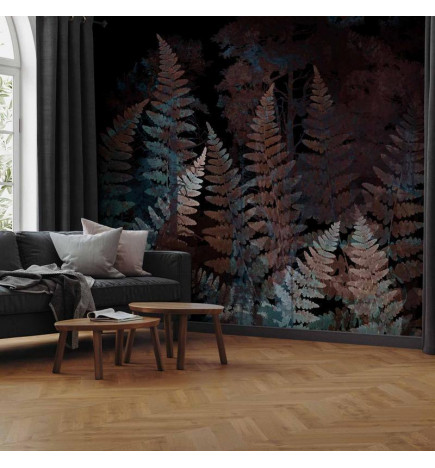 Fotobehang - Ferns in the Woods - Third Variant