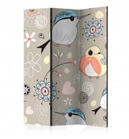 Room Divider - Natural pattern with birds [Room Dividers]