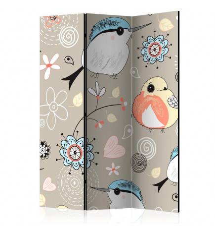 124,00 € Biombo - Natural pattern with birds [Room Dividers]