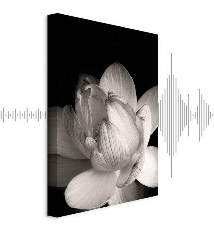 Slika - Delicacy of Petals in Nature (1-part) - Flower in Black and White