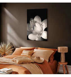 Slika - Delicacy of Petals in Nature (1-part) - Flower in Black and White