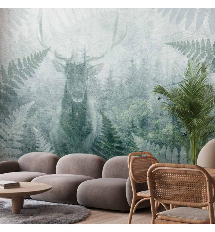 Fotobehang - Deer in Ferns - Third Variant