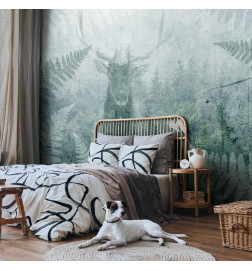 Fototapeta - Deer in Ferns - Third Variant