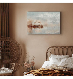 Quadro - Cranes in the Morning (1 Part) Wide