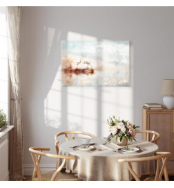 Canvas Print - Cranes in the Morning (1 Part) Wide