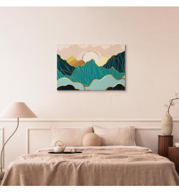 Schilderij - Green Pastures (1 Part) Wide