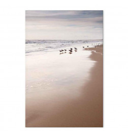 Schilderij - Autumn Beach (1 Part) Vertical