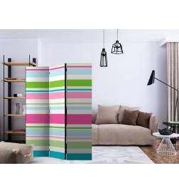3-teiliges Paravent - Bright stripes [Room Dividers]