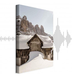 Canvas Print - Winter in the Dolomites (1 Part) Vertical