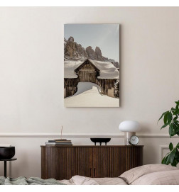 Canvas Print - Winter in the Dolomites (1 Part) Vertical