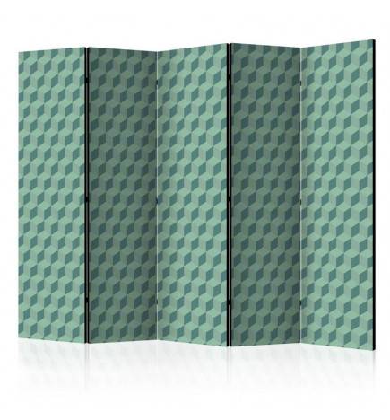 Paravent 5 volets - Monochromatic cubes II [Room Dividers]