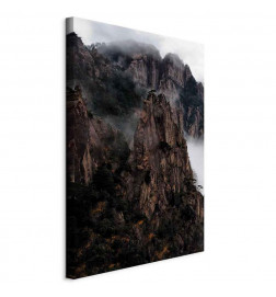 Cuadro - Heart of Mountain Landscape (1-part) - Clouds Amid Rocks