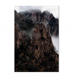 Cuadro - Heart of Mountain Landscape (1-part) - Clouds Amid Rocks