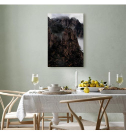 Quadro - Heart of Mountain Landscape (1-part) - Clouds Amid Rocks