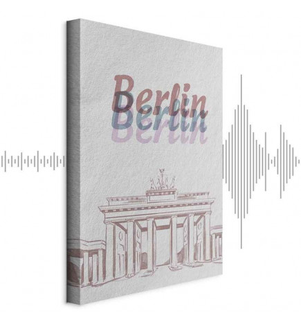 Leinwandbild - Berlin in Watercolours (1 Part) Vertical