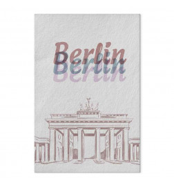 Canvas Print - Berlin in Watercolours (1 Part) Vertical