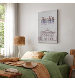 Canvas Print - Berlin in Watercolours (1 Part) Vertical