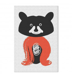 Schilderij - Nice Mr Raccoon (1 Part) Vertical