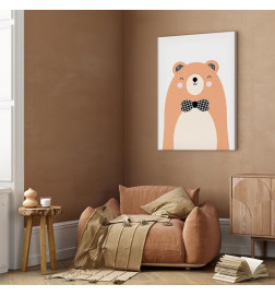 Tablou - Teddy Bear in Bow Tie (1 Part) Vertical