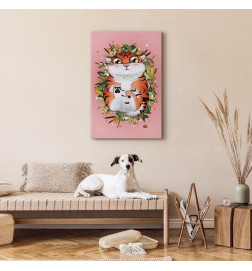 Canvas Print - Tigger on the Grass (1 Part) Vertical