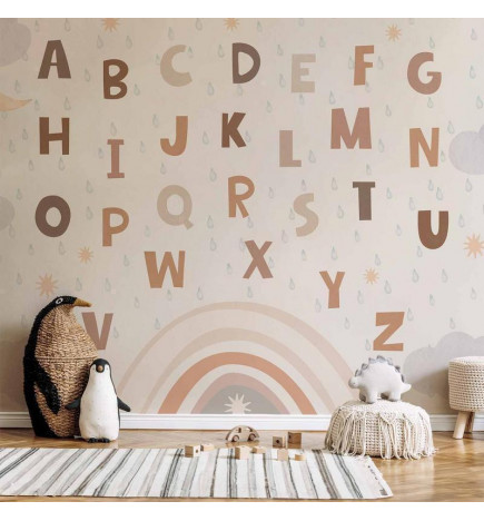 Fototapete - Letters in Soft Colours