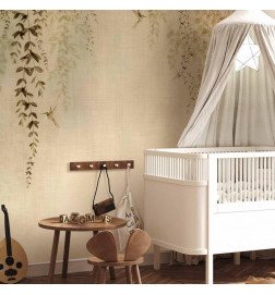 Mural de parede - Beige Hummingbirds