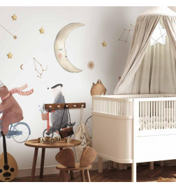 Wall Mural - Subtle Animals Among the Stars (Watercolour)