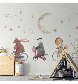 Wall Mural - Subtle Animals Among the Stars (Watercolour)