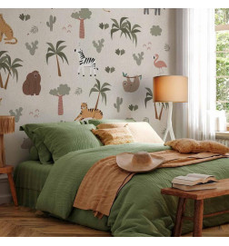 Fotomural - African Composition - Animals for the Childrens Room on a Paper Background