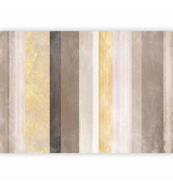 Mural de parede - Striped pattern - abstract background in various stripes with gold pattern