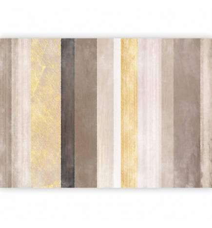 Wall Mural - Striped pattern - abstract background in various stripes with gold pattern