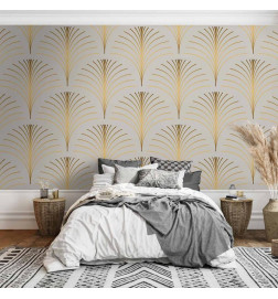 Fototapeet - Gold Linear Pattern on Marble Background