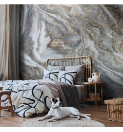 Papier peint - Stone Abstractions - Marble Textures in Neautral Tones